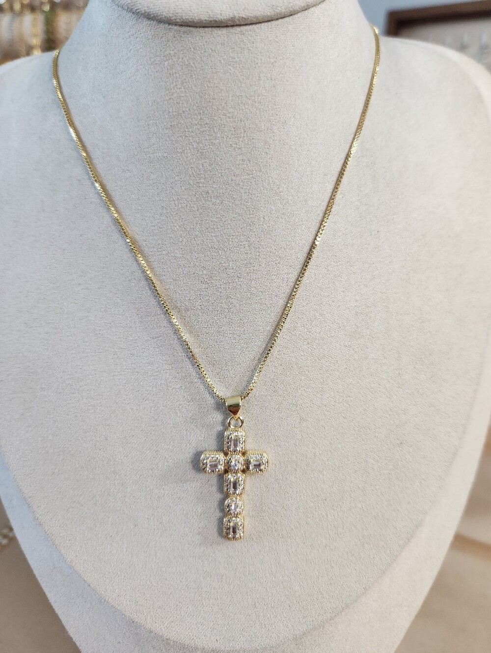 18k Gold Plated Cross Necklace